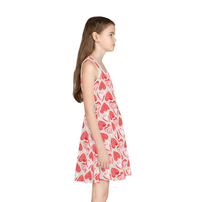 Doodle Hearts Girls' Sleeveless Sundress
