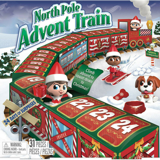 Christmas Elf Train Toy Countdown Advent Calendar