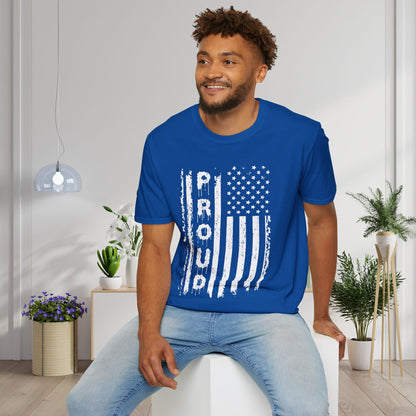 Proud American Flag Adult T-shirt