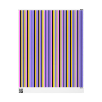 Midnight Pop Stripes Gift Wrap