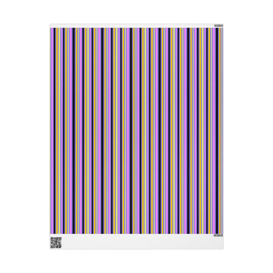 Midnight Pop Stripes Gift Wrap