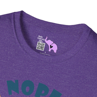 Nope Not Today Cute Cow Adult T-shirt