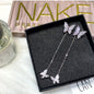 Crystal Butterfly Jacket Earrings