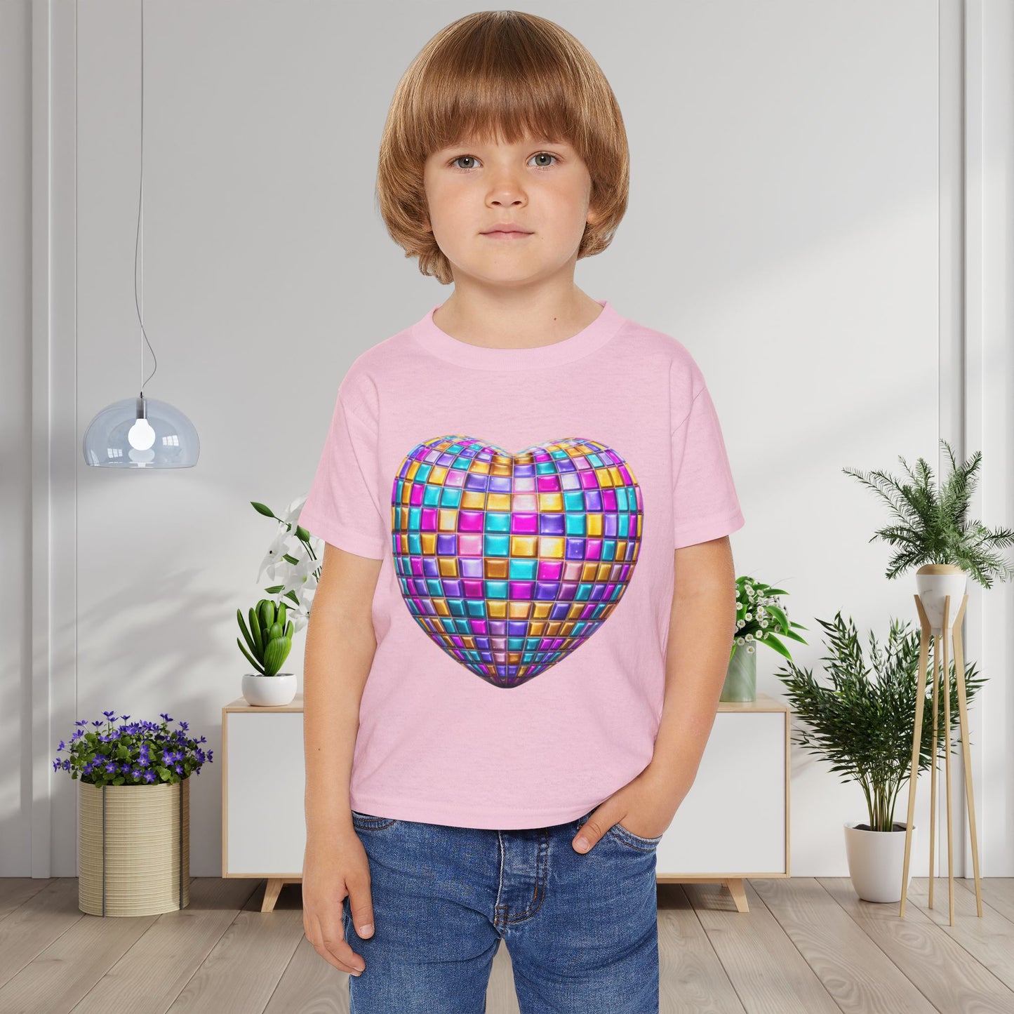 Heart in Blocks Heavy Cotton™ Toddler T-shirt