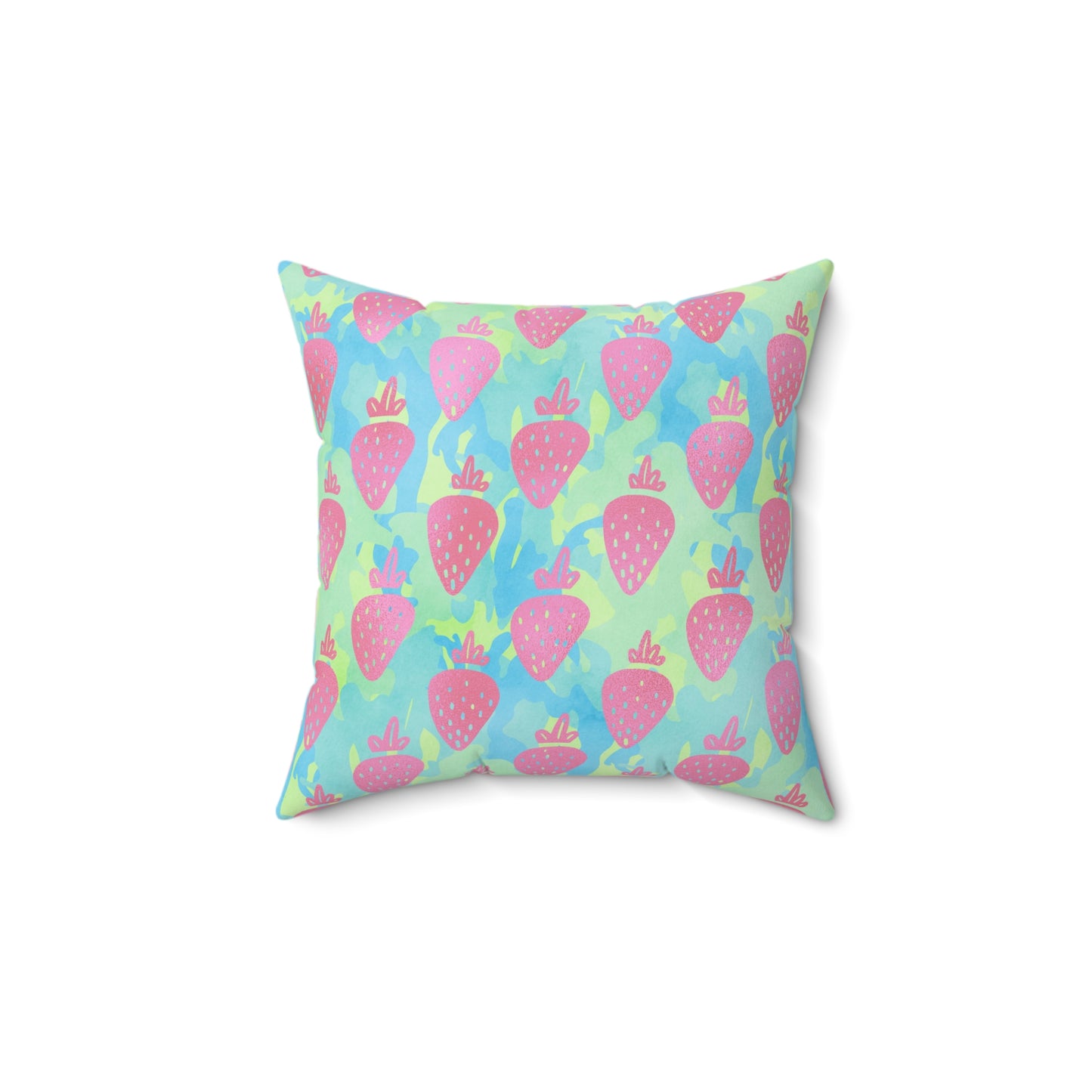 Strawberry Breeze Throw Pillow