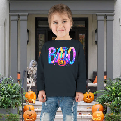 Pastel Boo Toddler Long Sleeve Tee