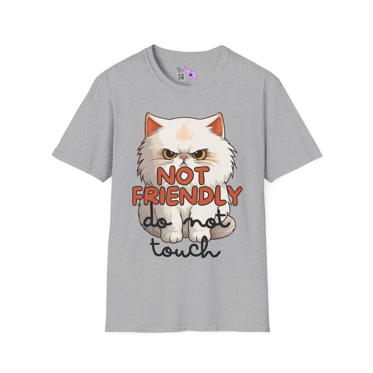 Not Friendly Do Not Touch Cat Adult T-shirt
