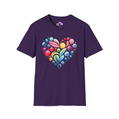 Color Pop Heart Adult T-shirt