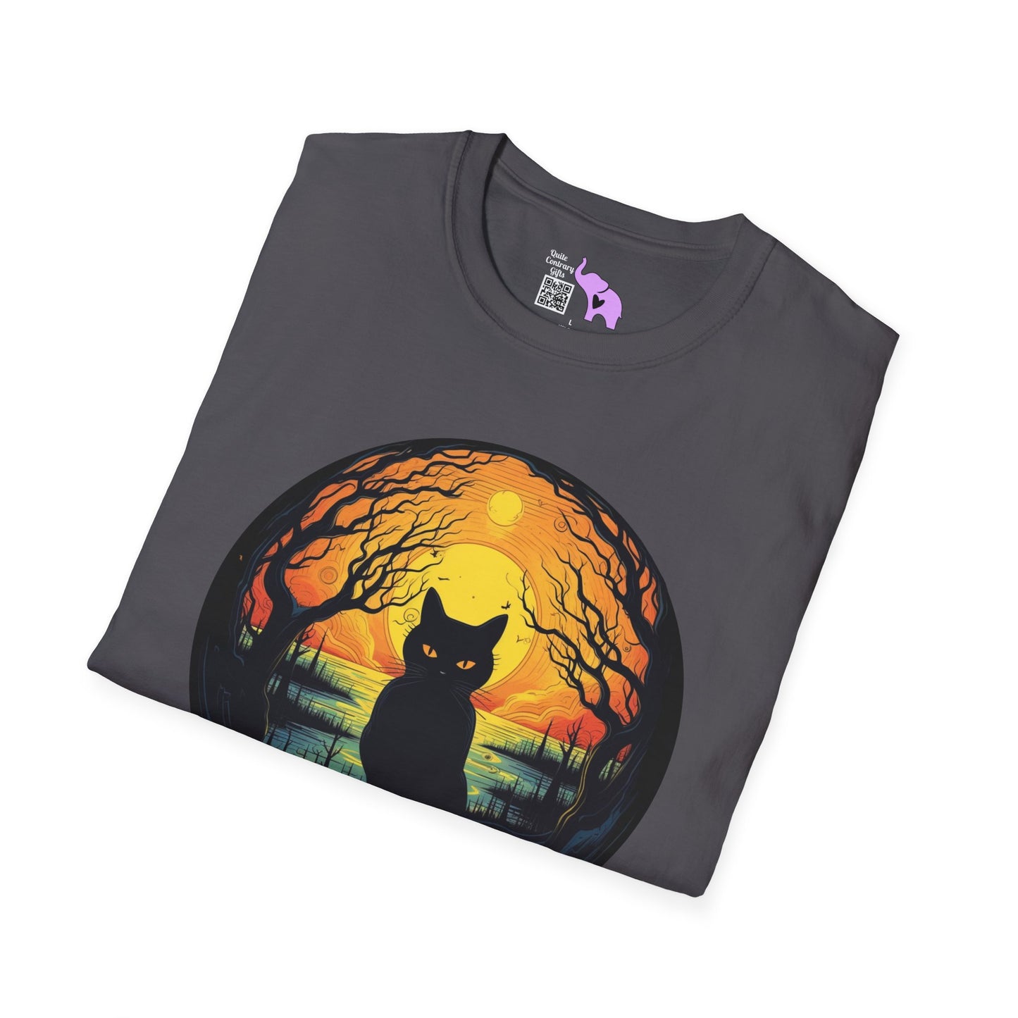 Creepy Black Cats 6 Adult T-shirt
