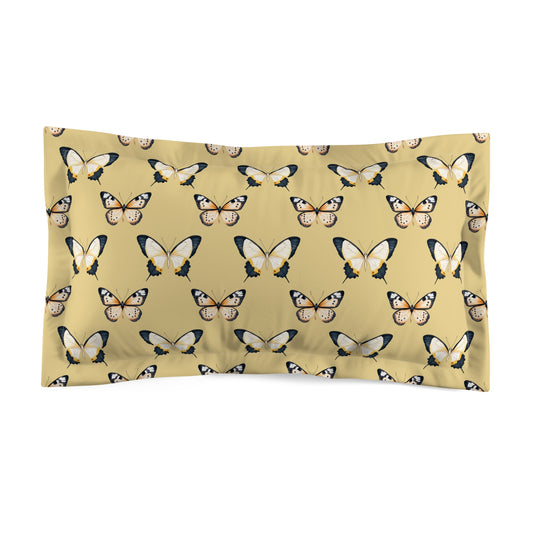 Golden Flutter Microfiber Pillow Sham