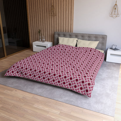 Crimson Pinwheels Duvet Bedding Set