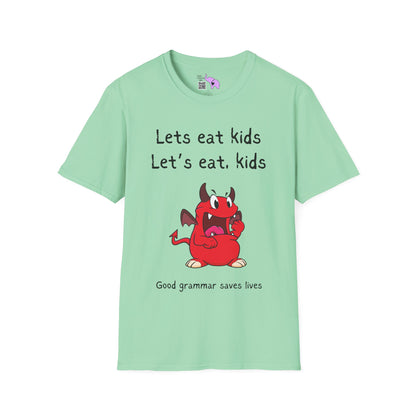 Lets Eat Kids Good Grammar Saves Lives Adult T-shirt