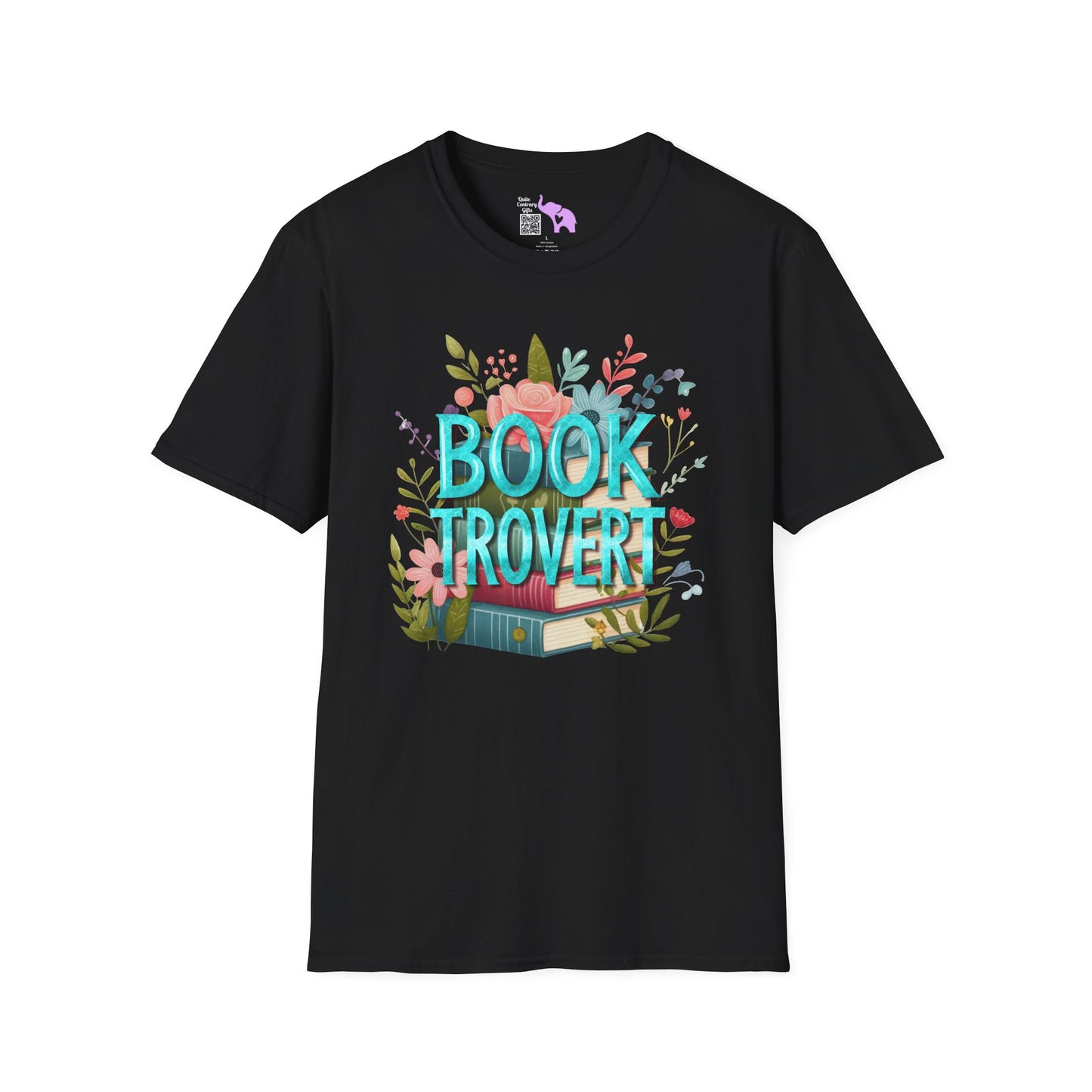 Booktrovert (Floral) Adult T-shirt
