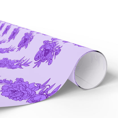 Royal Orchid Peonies Wrapping Paper