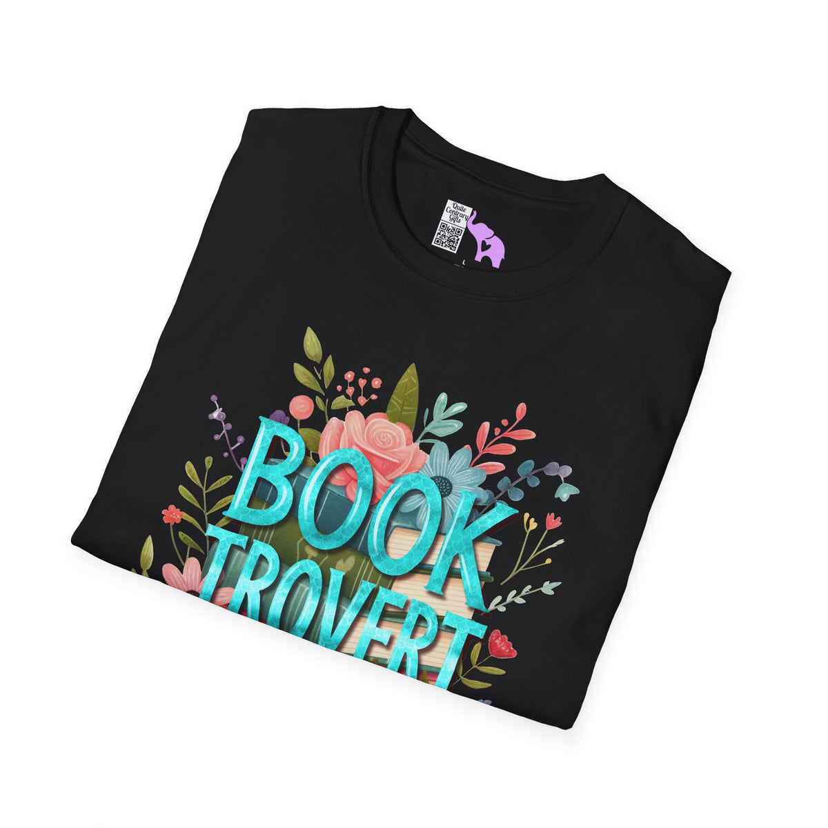 Booktrovert (Floral) Adult T-shirt