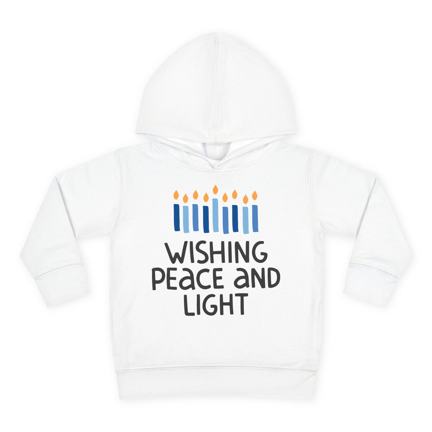 Hanukkah Wishing Peace & Light Toddler Pullover Fleece Hoodie