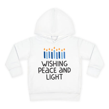 Hanukkah Wishing Peace & Light Toddler Pullover Fleece Hoodie