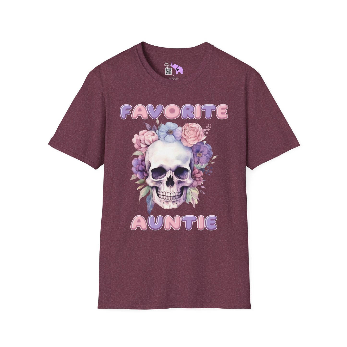 Favorite Auntie Skull Purple/Pink T-shirt