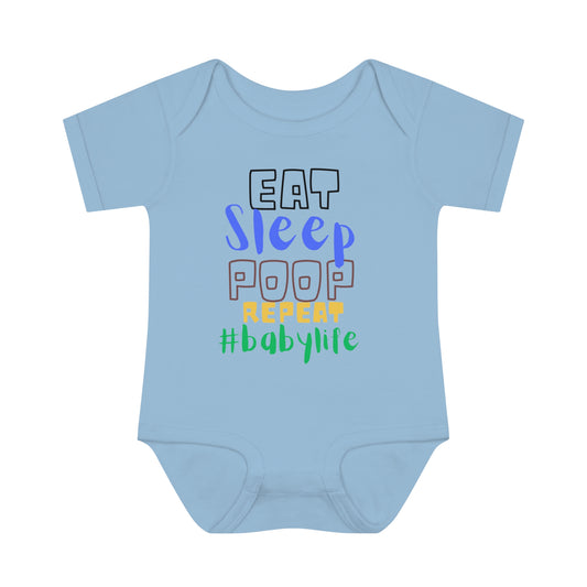 Eat Sleep Poop Repeat #babylife Infant Baby Rib Bodysuit