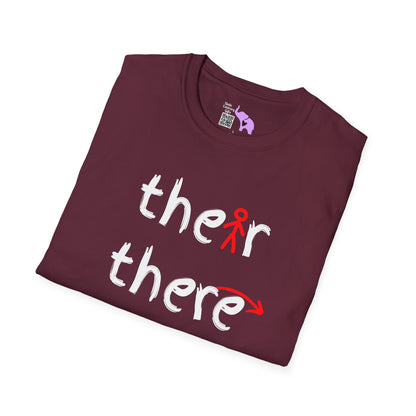 Their There They're Grammar Adult T-shirt