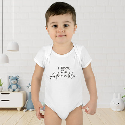I Know I'm Adorable Infant Onesie