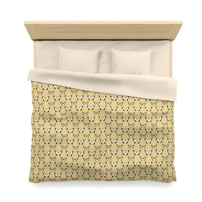 Golden Flutter Microfiber Duvet Cover