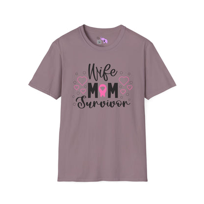 Wife Mom Survivor Adult T-shirt