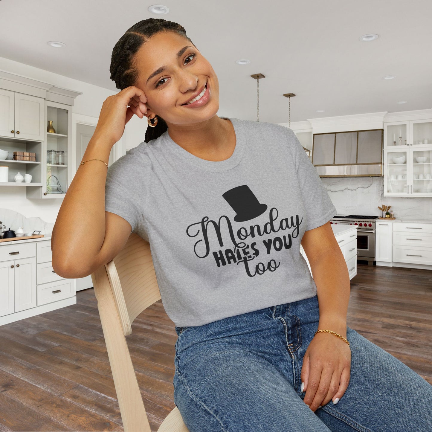 Monday Hates You Too Adult T-shirt