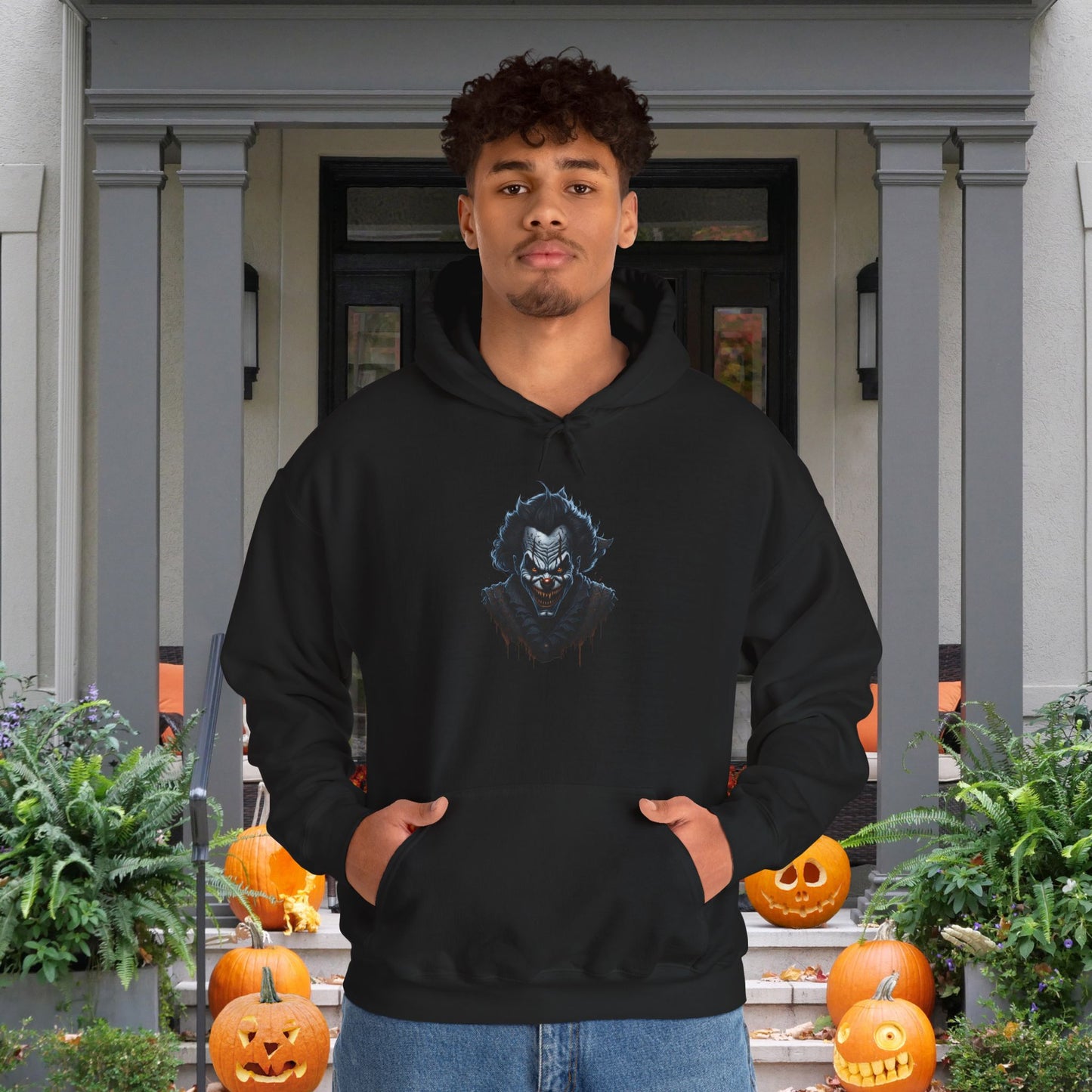 Creepy Clown Heavy Blend™ Hooded Sweatshirt