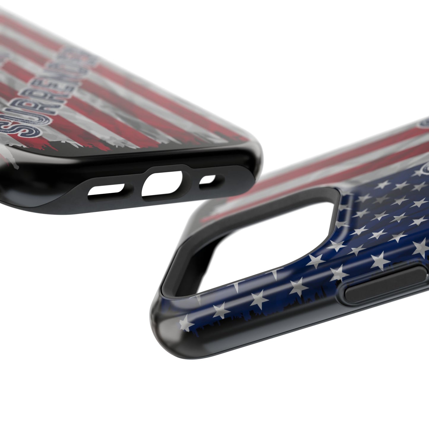 Never Surrender American Flag MagSafe® Compatible Tough Case for iPhone