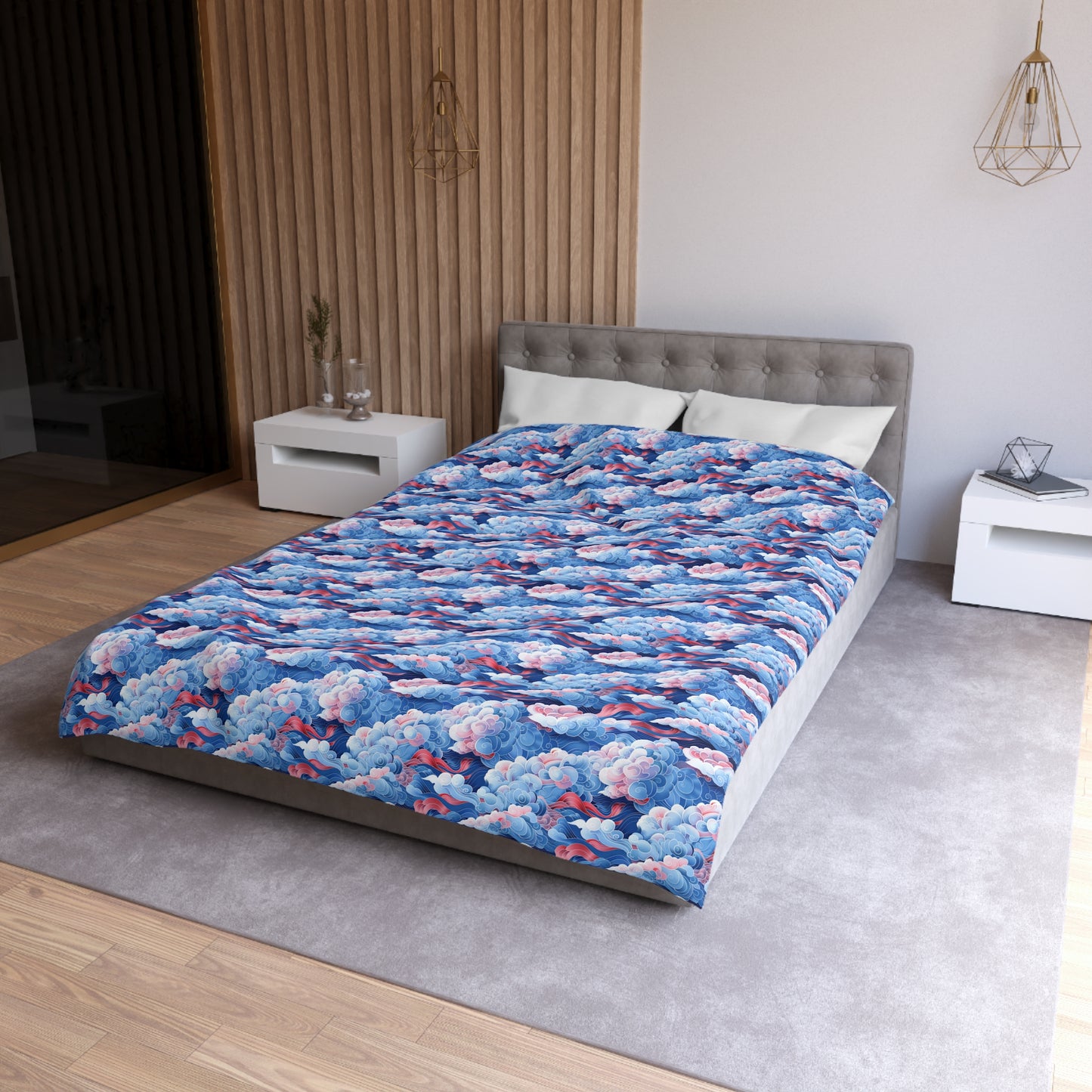 Azure Kumo Flow Duvet Bedding Set