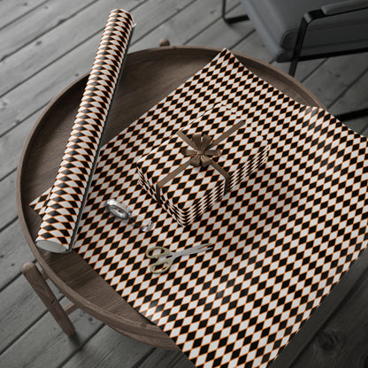 Midnight Ember Harlequin Wrapping Paper