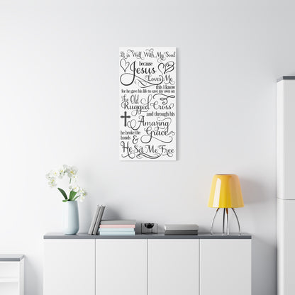 Hymnal Poem Canvas Art