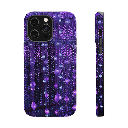 Purple Raindrops MagSafe® Compatible Tough Case for iPhone