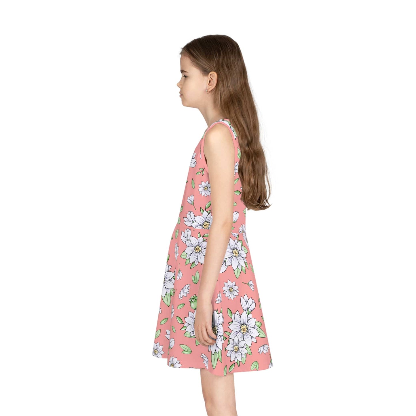 Jasmine Blush Garden Girls' Sleeveless Sundress