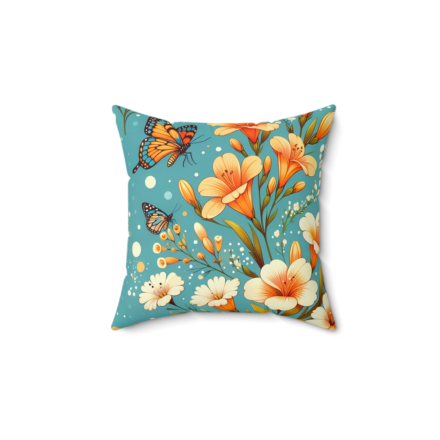 Petals & Wings Throw Pillow