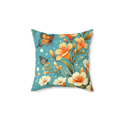 Petals & Wings Throw Pillow