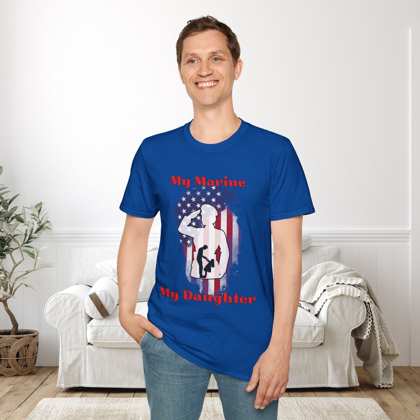 My Marine My Daughter (Dad) Adult T-shirt