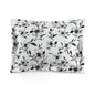 Black & White Five Petal Floral Microfiber Pillow Sham