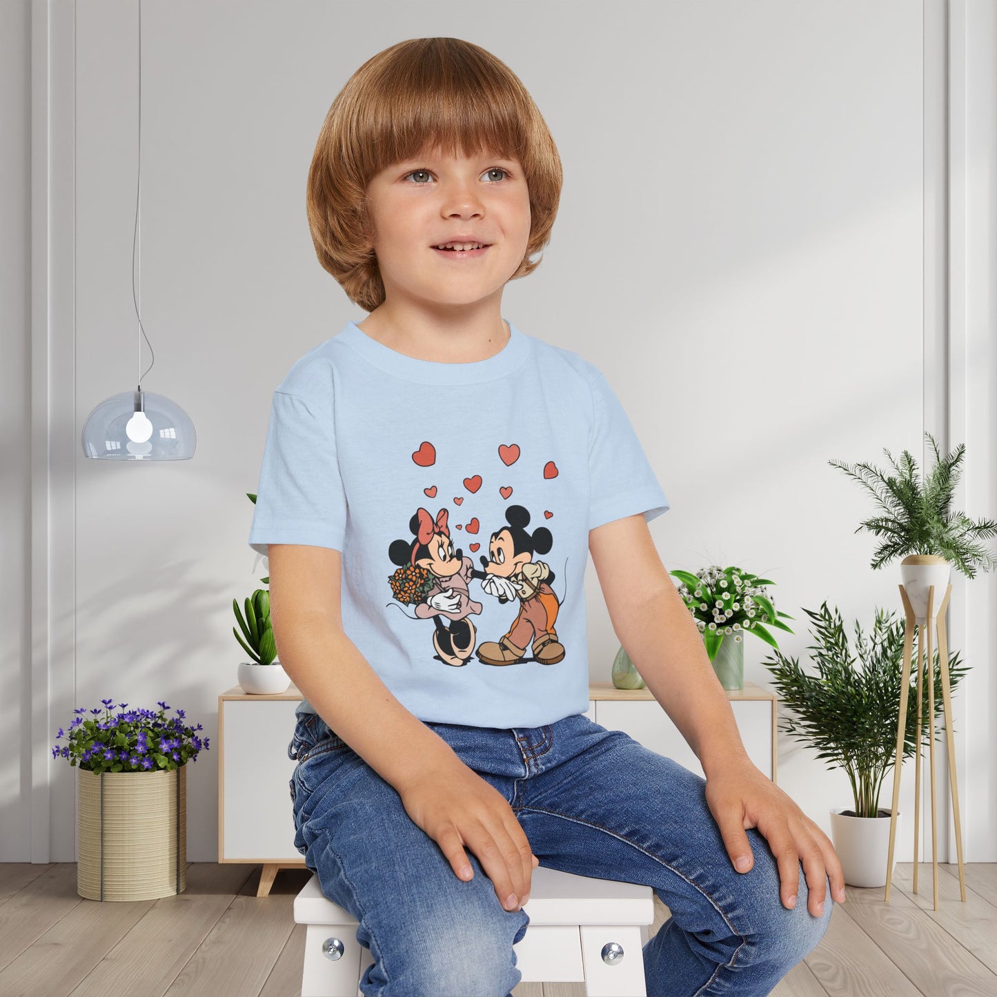 Valentine Mickey Loves Minnie Heavy Cotton™ Toddler T-shirt