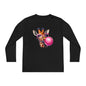 Girraffe Blowing Bubble Youth Long Sleeve Tee