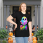 Neon Ghostly Boo Adult Unisex Tshirt