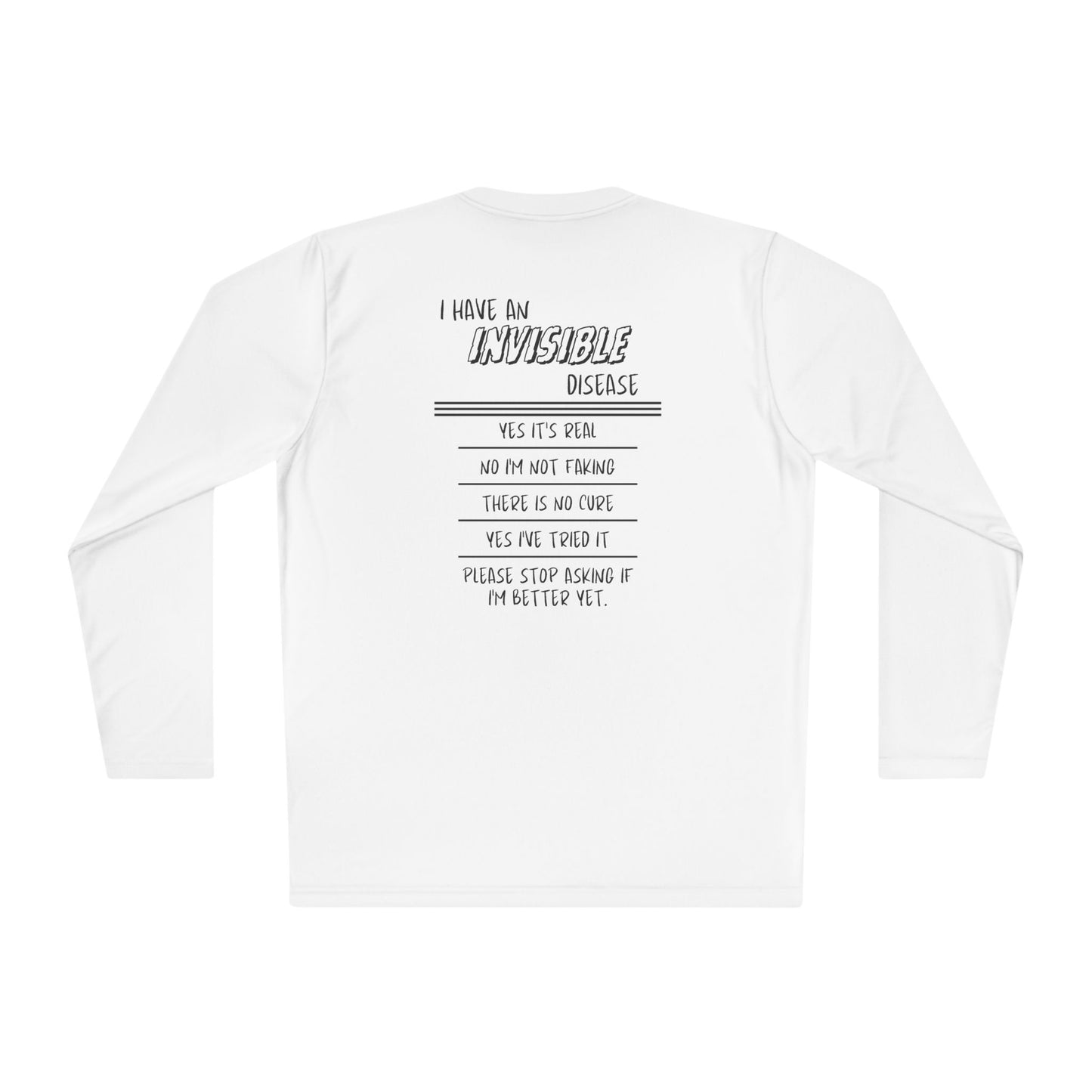 I'm An Invisible Warrior Chronic Illness Adult Long Sleeve Tee