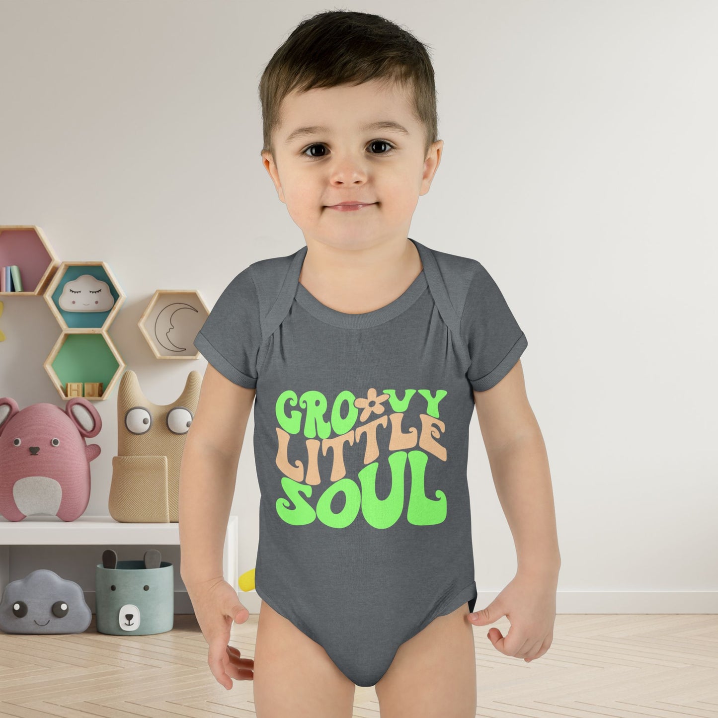 Groovy Little Soul Infant Baby Rib Bodysuit