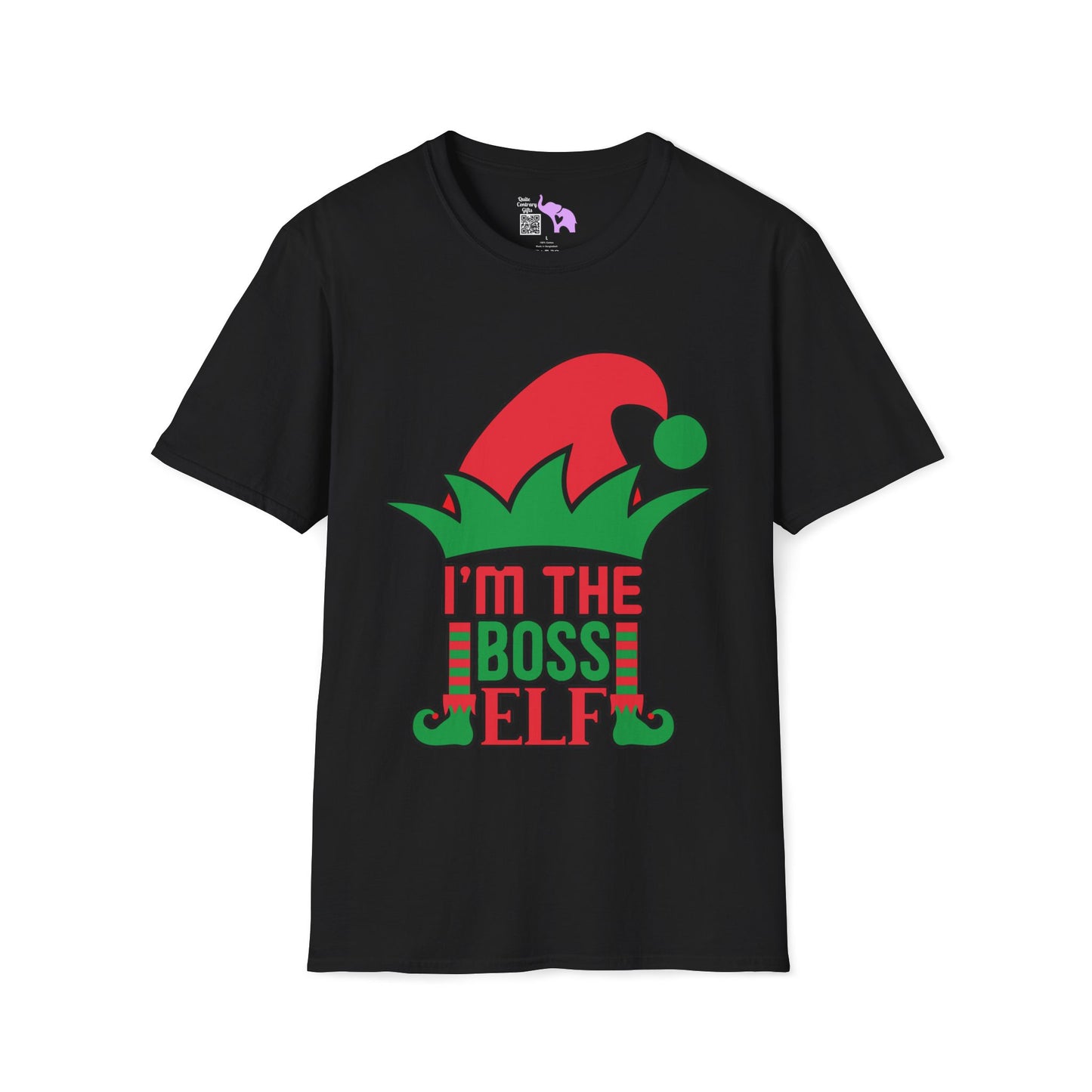 I'm The Boss Elf Adult T-shirt