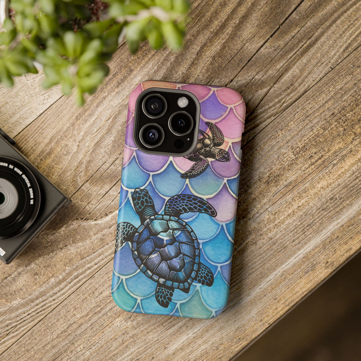 Sea Turtle Silhouette MagSafe® Compatible Tough Case for iPhone