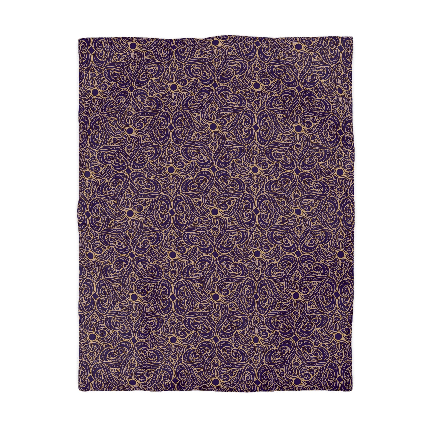 Golden Amethyst Radiance Mandala Duvet Bedding Set