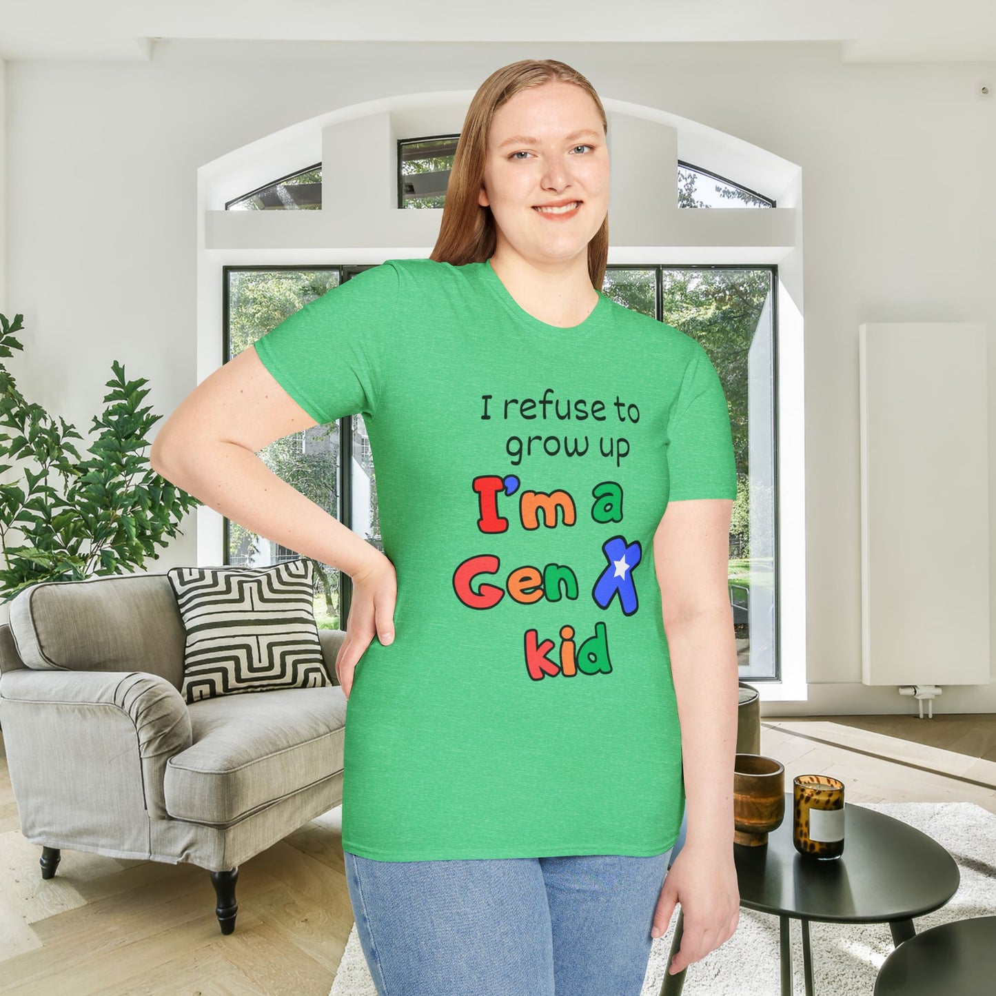 I Refuse To Grow Up I'm a Gen X Kid Adult T-shirt