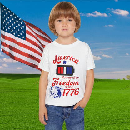 America Powered By Freedom Since 1776 Heavy Cotton™ Toddler T-shirt