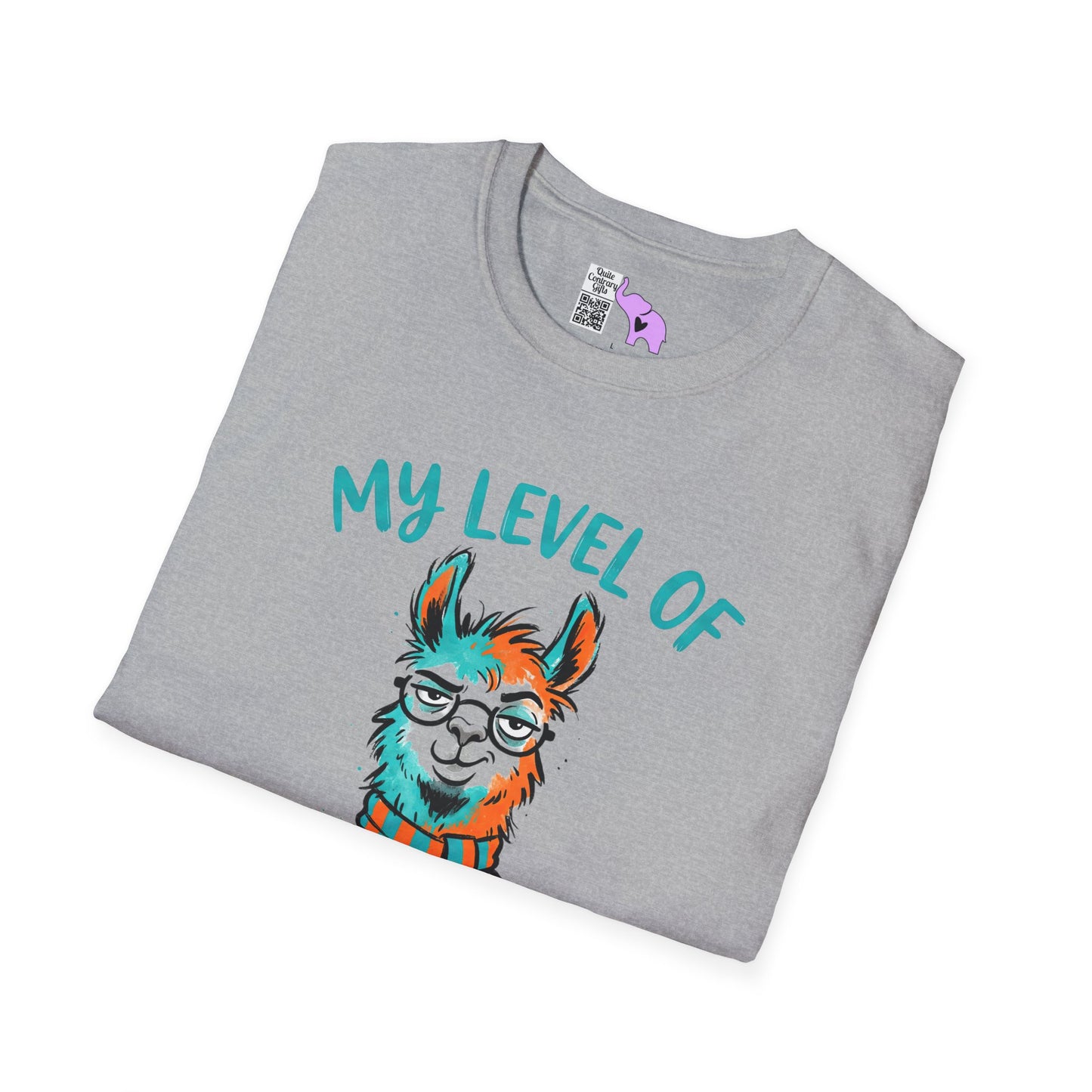 ""My Level of Sarcasm Depends on Your Level of Stupidity (Llama) Adult T-shirt